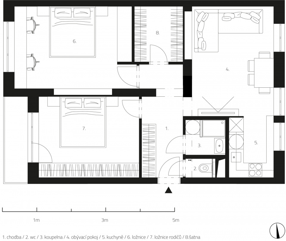 návrh rekonstrukce varianta 1 | 1+1 atelier