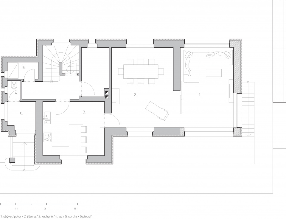 půdorys 1.np | 1+1 atelier